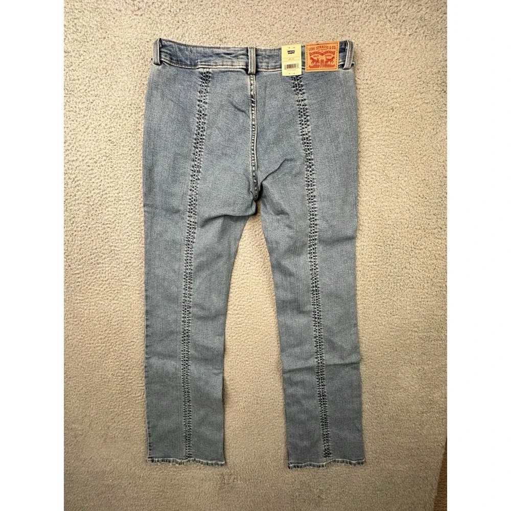 Levi's Superlow Bootcut Seamed Jeans Blue 29X32 Light Wash NWT
